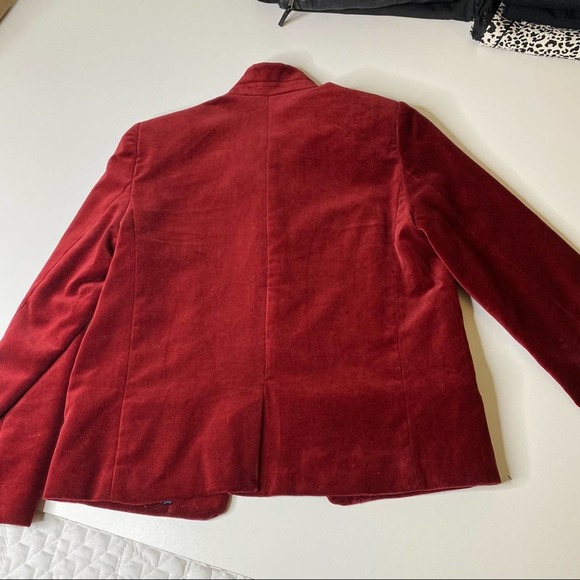 Zadig & Voltaire Vollys Velours Red Velvet Blazer - Picture 5 of 13